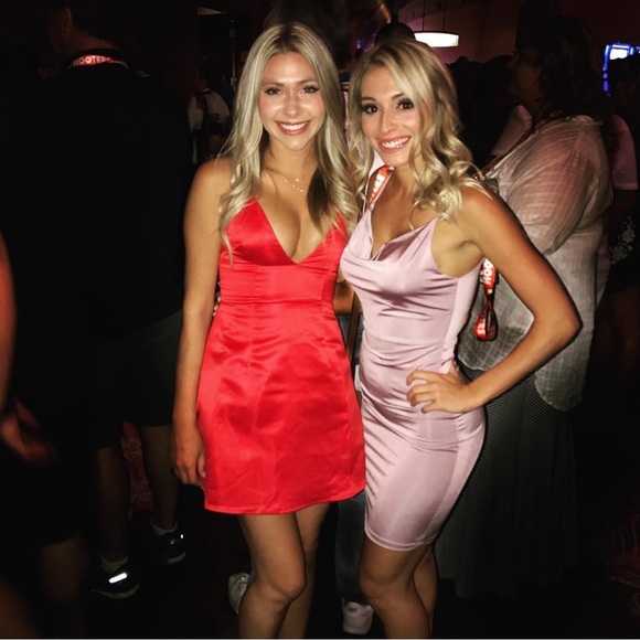 Beautiful Red Satin Dress - Picture 1 of 1